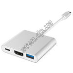 Фото Концентратор HUB USB 3.1 Dynamode Multiport USB 3.1 Type-C to HDMI) USB3.1->HDMI 4K +USB3.0, USB-C