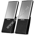 Фото Акустическая система SVEN 249 (black-silver) 2*2W speaker, 2mini-jack 3,5 + USB