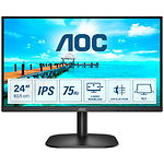 Фото AOC 24" 24B2XDA IPS 1920x1080, 4мс, 178/178, 1000:1, 250кд/м2, 75Гц,VGA/DVI/HDMI,Audio in/out,2x 2Вт