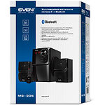 Фото Акустическая система SVEN MS-305 black, 2.1 20W Woofer + 2*10W speaker, BT,FM, SD, LED display, Д #1