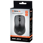 Фото Мышка REAL-EL RM-207 black (EL123200015) USB, 1 Wheel, 1000cpi