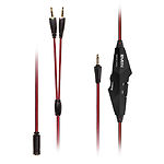 Фото SVEN AP-G888MV black-red наушники с микрофоном (кожаные) Джек 3,5мм 4pin, адаптер 1м для ПК #2