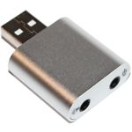 Фото Sound Card Dynamode USB-SOUND7-ALU Silver (USB 8 (7.1) каналов) #2