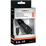 Фото Автомобильное ЗУ REAL-EL CA-17 Black (EL123160010) USB+кабель Light 12v/24v, 2.1A #1