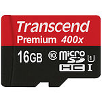 Фото microSD HC 16GB Transcend UHS-I Class10 (TS16GUSDU1) с SD переходником #1