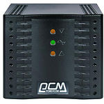 Фото Стабилизатор PowerCom TCA-1200 black, 600W, 3-х ступенчатый, +/-30V при >7% отклонении от 220V #2