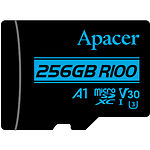 Фото microSD XC 256 GB APACER Class10 UHS-I U3 V30 (AP256GMCSX10U7-R) с SD переходником, R-100MB/s #2
