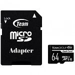 Фото microSD XC 64Gb Team Dash Card Class10 (UHS-I TDUSDX64GUHS03) с SD переходником #1