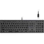 Фото Клавиатура A4tech FX60H Grey Fstyler, с ножничными переключателями, белая подсветка, USB