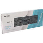 Фото Клавиатура A4tech FX60H Grey Fstyler, с ножничными переключателями, белая подсветка, USB #2