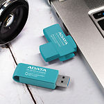 Фото USB Flash  128GB A-DATA UC310 Eco Green USB 3.2 (UC310E-128G-RGN) #3