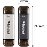 Фото SSD Transcend 1TB ESD310C External USB 3.2 Gen2 Type-C/Type-A (TS1TESD310C) Black #2