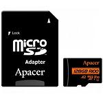 Фото microSD XC 128 GB APACER Class 10 UHS-I U3 V30 A2 (AP128GMCSX10U8-R) c SD переходником,R/W100/80MB/s