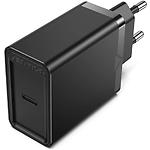 Зарядное устройство Vention (FADB0-EU) 1* USB-C, 3A 20W, QC, Black - фото