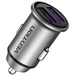 Автомобильное зарядное устройство Vention (FFEH0) 2*USB-A, 30W, QC3.0, Gray Mini Style - фото