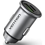 Автомобильное зарядное устройство Vention (FFBH0) USB-A + USB-C, 20W, QC3.0, Gray Mini Style - фото