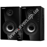 Фото Акустическая система SVEN SPS-615 black, 2x10 Вт, деревянный корпус, USB/SD, Bluetooth, ДУ