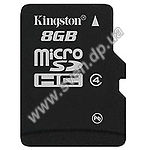 Фото microSD HC 8Gb KINGSTON Class 4 ( без переходника, SDC4/8GBSP)