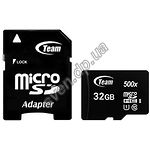 Фото microSD HC 32GB Team Class10 UHS-1 (TUSDH32GCL10U03) с SD переходником