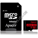 Фото microSD XC 128 GB APACER Class 10 UHS-I (AP128GMCSX10U5-R) с SD переходником, R-85MB/s