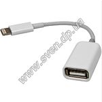 Фото Кабель Gemix GC 1925 OTG 0.1м, USB2.0 AF to Apple Lighting (iPhone 5, 5C, 5S, 6, 6 plus) white