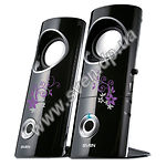 Фото Акустическая система SVEN 245 Glamour black, 2*2W speaker, 2mini-jack 3,5 + USB