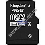 Фото microSD HC 4Gb KINGSTON Class 4 (SDC4/4GBSP) без переходника
