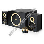 Фото Акустическая система SVEN MS-1085 Black-Gold, 2.1 20W Woofer + 2*13W speaker, проводной ДУ