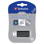 Фото USB Flash - 8GB (Verbatim {49062}, USB 2.0, "STORE N GO PINSTRIPE" black, Min Read 10 MByte/s, Mi