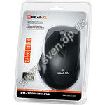Фото Мышка REAL-EL RM-300 Wireless Black (EL123200012), USB, 2 key, 1 Wheel, 1000dpi