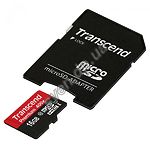 Фото microSD HC 16GB Transcend UHS-I Class10 (TS16GUSDU1) с SD переходником