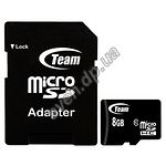 Фото microSD HC 8GB Team Class10 (TUSDH8GCL1003) с SD переходником