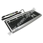 Фото Клавиатура A4tech KLS-23MUU X-Slim, Укр/Рус/Eng, 6 прог.кнопок, порт USB+наушники/мик,Silver+Black