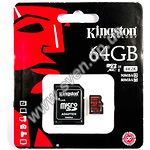 Изображение microSD XC 64Gb Kingston Class10 (c переходником на SD, UHS-I, 4K SDCA3/64GB) Фото microSD XC 64Gb Kingston Class10 (c переходником на SD, UHS-I, 4K SDCA3/64GB)
