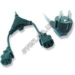 Фото Кабель питания 220в Cablexpert PC-186-ML6, CEE7/17-C13*2, Y-образный, 2м, 1.55м+0.45м+0.45м, VDE