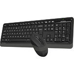 Клавиатура + мышь A4tech FG1010 Fstyler беспроводная, Black+ Grey, USB - фото