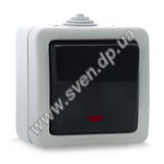 Изображение Выключатель SVEN SE-72011L серый, одинарный с индикатором, IP54 /10/100шт в уп. Фото Выключатель SVEN SE-72011L серый, одинарный с индикатором, IP54 /10/100шт в уп.