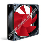 Изображение Вентилятор 80мм Sven SV8025L12B, Ball, 3-pin, red Фото Вентилятор 80мм Sven SV8025L12B, Ball, 3-pin, red