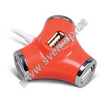 Изображение Концентратор HUB USB 2.0 SVEN HB-012 Red, 4 ports Фото Концентратор HUB USB 2.0 SVEN HB-012 Red, 4 ports