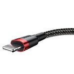 Фото Кабель Baseus CALKLF-R91 Cafule USB/Lightning 3м Red+Black 2A