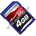 Изображение SD HC 4GB SILICON POWER (Сlass6) Фото SD HC 4GB SILICON POWER (Сlass6)
