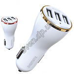 Фото Автомобильное ЗУ REMAX RCC303 Gold, 3*USB, 3.4A