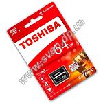 Изображение microSD XC 64Gb TOSHIBA EXCERIA Class10 (c переходником на SD, UHS-I, THN-M301R0640EA) Фото microSD XC 64Gb TOSHIBA EXCERIA Class10 (c переходником на SD, UHS-I, THN-M301R0640EA)