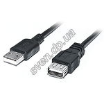 Изображение Кабель REAL-EL USB 2.0 Pro AM-AF 3m, black (EL123500029) 102952 Фото Кабель REAL-EL USB 2.0 Pro AM-AF 3m, black (EL123500029) 102952