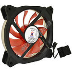 Фото Вентилятор 120мм Cooling Baby 12025HBRL-1 RED 120x120x25 HB,26дБ,12V,2100об/мин,3-pin+4-pin Molex