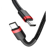 фото Кабель Baseus CATKLF-H91 Cafule PD2.0 Type-C/Type-C, 2м Red-Black 3A 20V