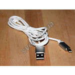Изображение Кабель магнитный USB2.0 AM/B micro-USB, 1m, белый (art 06291) Фото Кабель магнитный USB2.0 AM/B micro-USB, 1m, белый (art 06291)