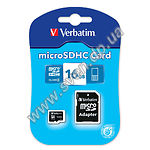 Изображение microSD HC 16Gb Verbatim Class4 (с переходником на SD) {43968} Фото microSD HC 16Gb Verbatim Class4 (с переходником на SD) {43968}