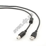 Изображение Кабель Cablexpert CCF-USB2-AMBM-6, Premium, 1,8m, феррофильтр, black (для принтера) Фото Кабель Cablexpert CCF-USB2-AMBM-6, Premium, 1,8m, феррофильтр, black (для принтера)