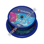 Фото CD-R Verbatim 700Mb 52x Cake 50 pcs Extra Protection Color (43711)